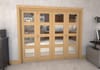 Shaker Oak 4 lite Clear Glazed Prefinished Roomfold Doorset