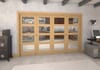 Shaker Oak 4 lite Clear Glazed Prefinished Roomfold Doorset