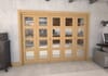 Shaker Oak 4 lite Clear Glazed Prefinished Roomfold Doorset