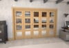Shaker Oak 4 lite Clear Glazed Prefinished Roomfold Doorset