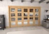 Shaker Oak 4 lite Clear Glazed Prefinished Roomfold Doorset