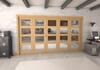 Shaker Oak 4 lite Clear Glazed Prefinished Roomfold Doorset