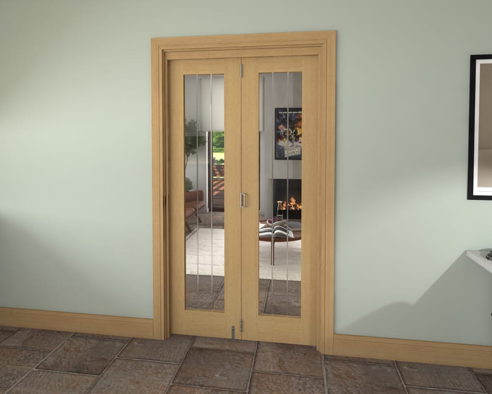 1141x2060x133mm Mexicano Oak P10 Prefinished Roomfold Grande (2+0)
