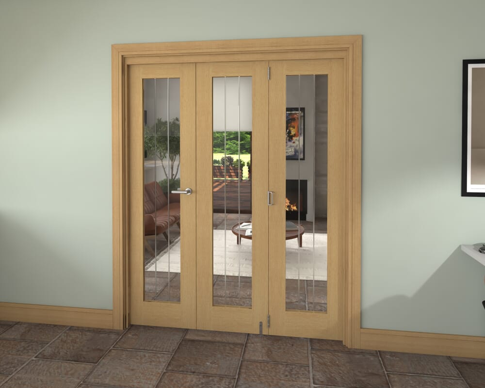 1684x2060x133mm Mexicano Oak P10 Prefinished Roomfold Grande (2+1)