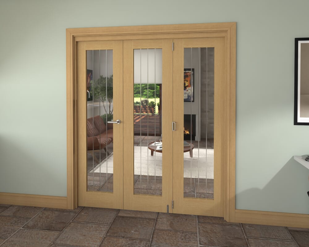 1804x2060x133mm Mexicano Oak P10 Prefinished Roomfold Grande (2+1)