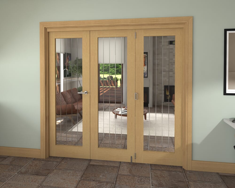 2143x2060x133mm Mexicano Oak P10 Prefinished Roomfold Grande (2+1)