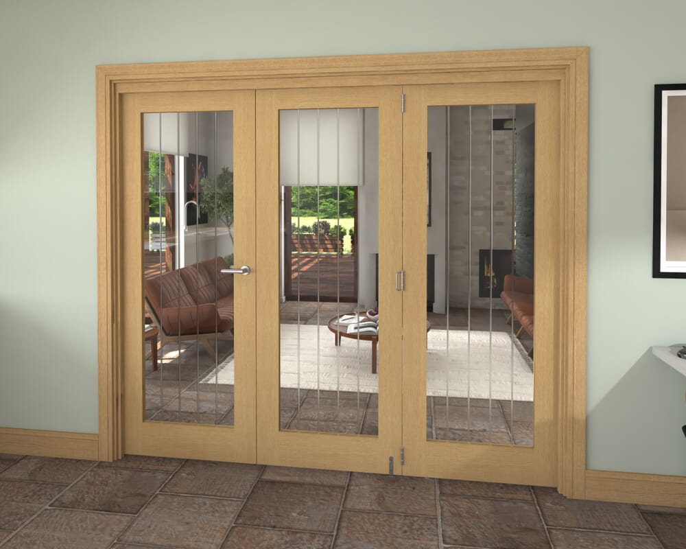 2371x2060x133mm Mexicano Oak P10 Prefinished Roomfold Grande (2+1)