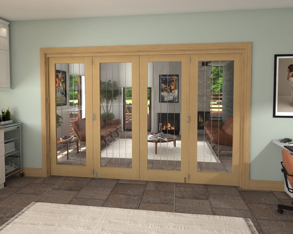 3136x2060x133mm Mexicano Oak P10 Prefinished Roomfold Grande (2+2)