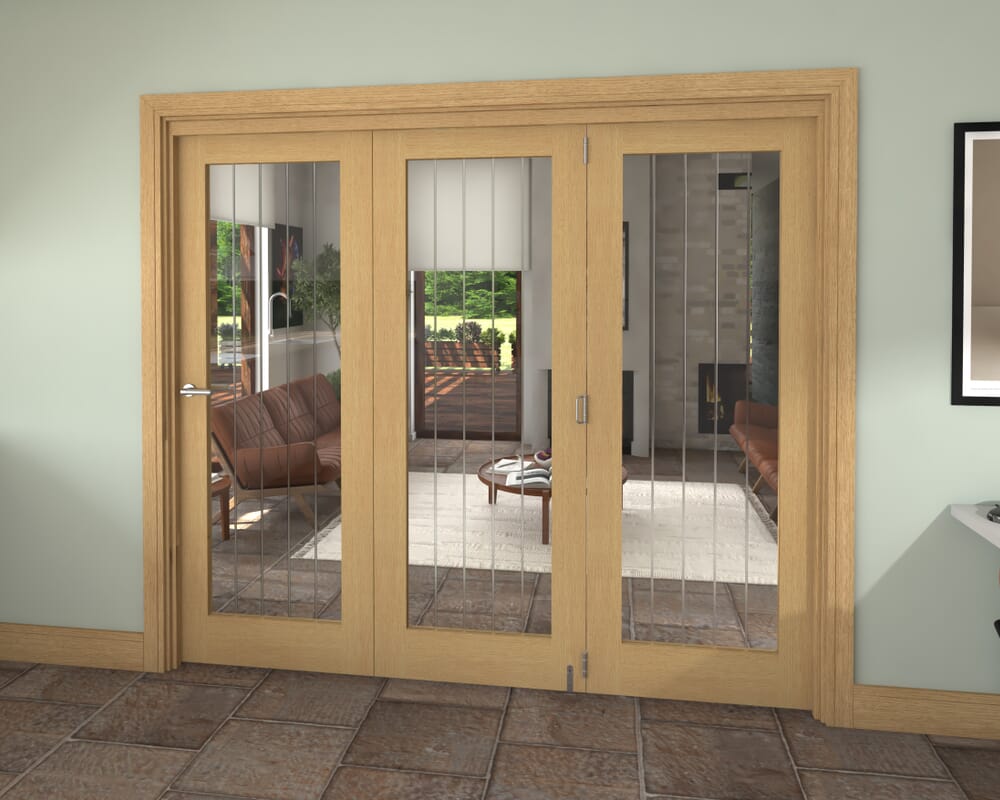 2361x2060x133mm Mexicano Oak P10 Prefinished Roomfold Grande (3+0)
