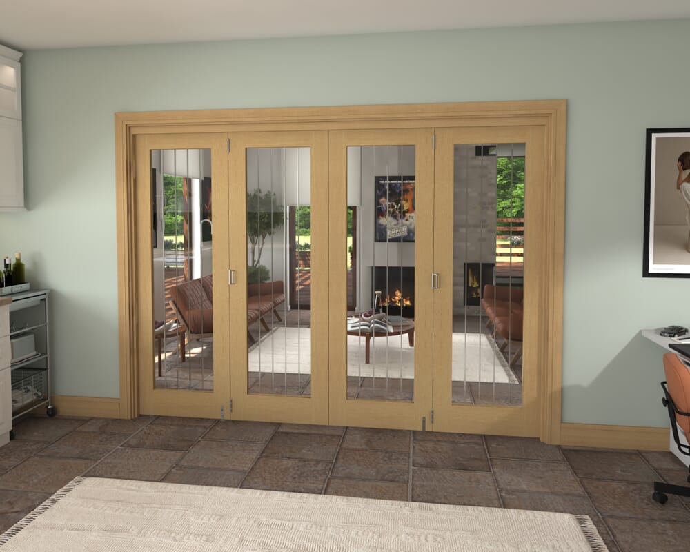2825x2060x133mm Mexicano Oak P10 Prefinished Roomfold Grande (4+0)