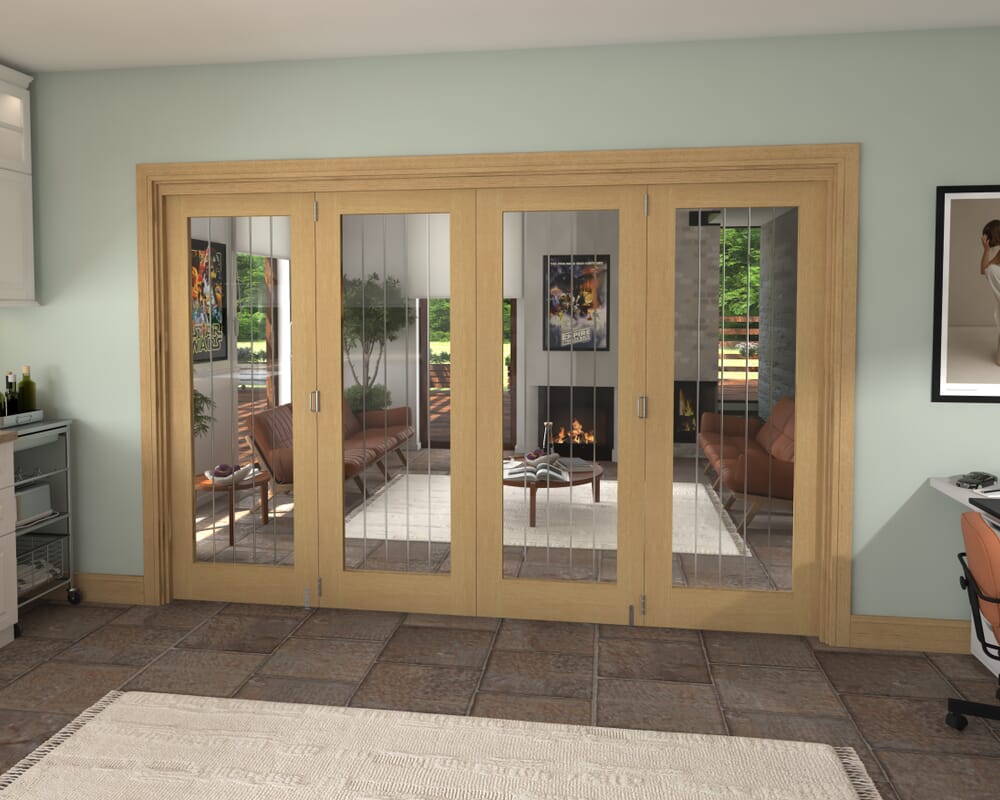 3129x2060x133mm Mexicano Oak P10 Prefinished Roomfold Grande (4+0)