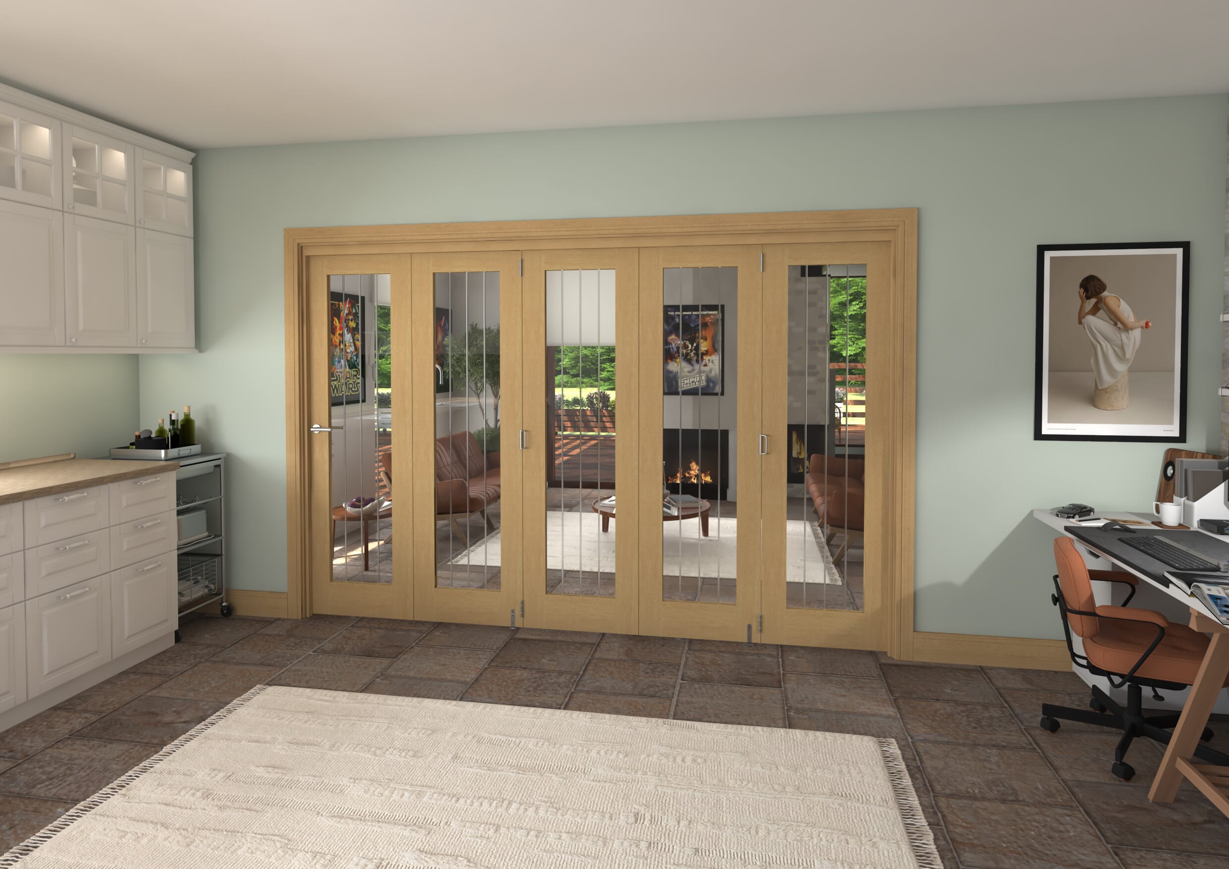 3131x2060x133mm Mexicano Oak P10 Prefinished Roomfold Grande (5+0)