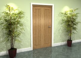 Prefinished Mexicano Oak 2 Door Roomfold Grande (2 + 0 X 457mm Doors) Image