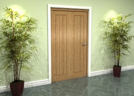 Prefinished Mexicano Oak 2 Door Roomfold Grande (2 + 0 X 533mm Doors) Image