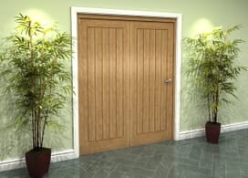 Prefinished Mexicano Oak 2 Door Roomfold Grande (2 + 0 X 762mm Doors) Image