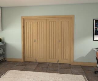 Oak Mexicano Roomfold Grande - Prefinished Internal Bifold Doors