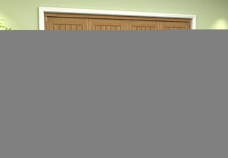 Prefinished Mexicano Oak 4 Door Roomfold Grande (2 + 2 x 686mm Doors)