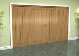 Prefinished Mexicano Oak 4 Door Roomfold Grande (2 + 2 X 762mm Doors) Image
