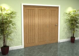 Prefinished Mexicano Oak 3 Door Roomfold Grande (3 + 0 X 610mm Doors) Image