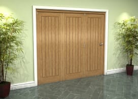 Prefinished Mexicano Oak 3 Door Roomfold Grande (3 + 0 X 686mm Doors) Image