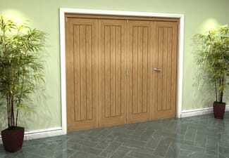 Prefinished Mexicano Oak 4 Door Roomfold Grande (3 + 1 x 533mm Doors)