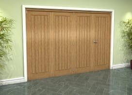 Prefinished Mexicano Oak 4 Door Roomfold Grande (3 + 1 X 686mm Doors) Image