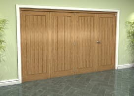 Prefinished Mexicano Oak 4 Door Roomfold Grande (3 + 1 X 762mm Doors) Image