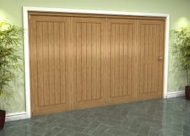 Prefinished Mexicano Oak 4 Door Roomfold Grande (4 + 0 X 762mm Doors) Image