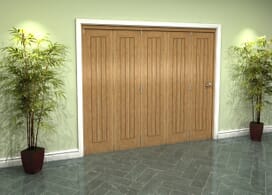 Prefinished Mexicano Oak 5 Door Roomfold Grande (5 + 0 X 457mm Doors) Image