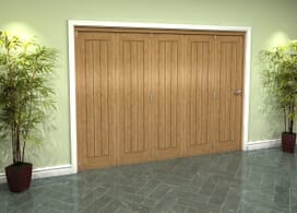 Prefinished Mexicano Oak 5 Door Roomfold Grande (5 + 0 X 533mm Doors) Image