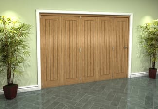 Prefinished Mexicano Oak 5 Door Roomfold Grande (5 + 0 x 533mm Doors)