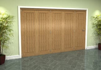 Prefinished Mexicano Oak 5 Door Roomfold Grande (5 + 0 x 610mm Doors)