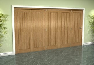Prefinished Mexicano Oak 5 Door Roomfold Grande (5 + 0 x 686mm Doors)
