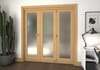 Shaker Oak 1 lite Frosted Glazed Roomfold Doorset