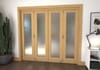 Shaker Oak 1 lite Frosted Glazed Roomfold Doorset