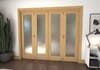 Shaker Oak 1 lite Frosted Glazed Roomfold Doorset