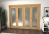 Shaker Oak 1 lite Frosted Glazed Roomfold Doorset