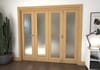 Shaker Oak 1 lite Frosted Glazed Roomfold Doorset