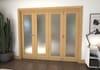 Shaker Oak 1 lite Frosted Glazed Roomfold Doorset