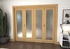 Shaker Oak 1 lite Frosted Glazed Roomfold Doorset