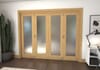 Shaker Oak 1 lite Frosted Glazed Roomfold Doorset
