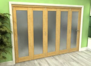 Oak Glazed Roomfold Grande - Frosted Unfinished Image