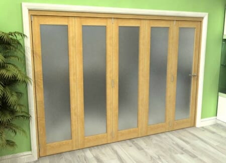 2946x2060x133mm Oak P10 Frosted Roomfold Grande (5+0)
