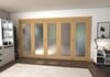 Shaker Oak 1 lite Frosted Glazed Roomfold Doorset