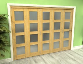 2746x2060x133mm Oak 4L Frosted Roomfold Grande (5+0)