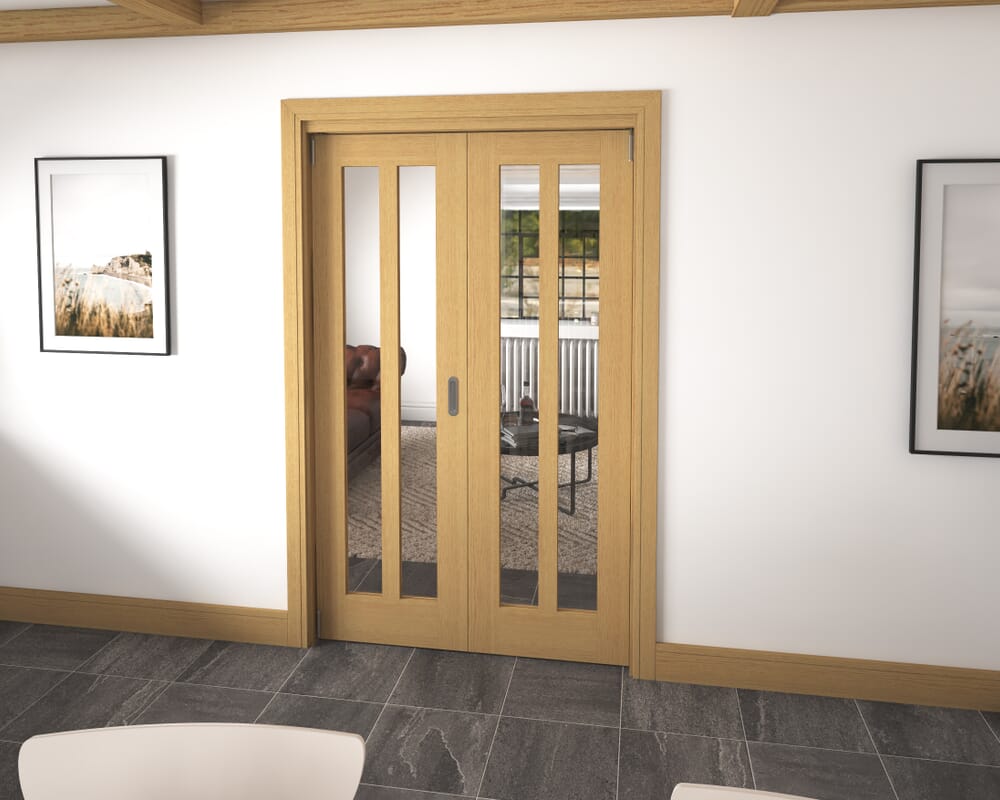 1295x2060x133mm Aston Oak Roomfold Grande (2+0)
