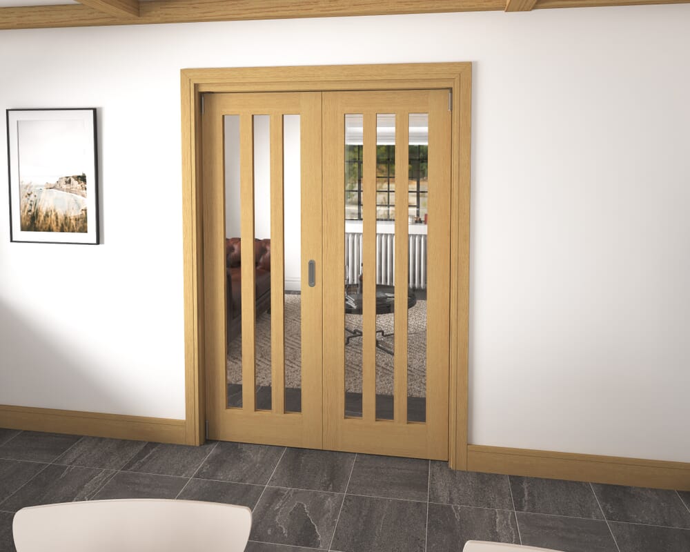 1447x2060x133mm Aston Oak Roomfold Grande (2+0)