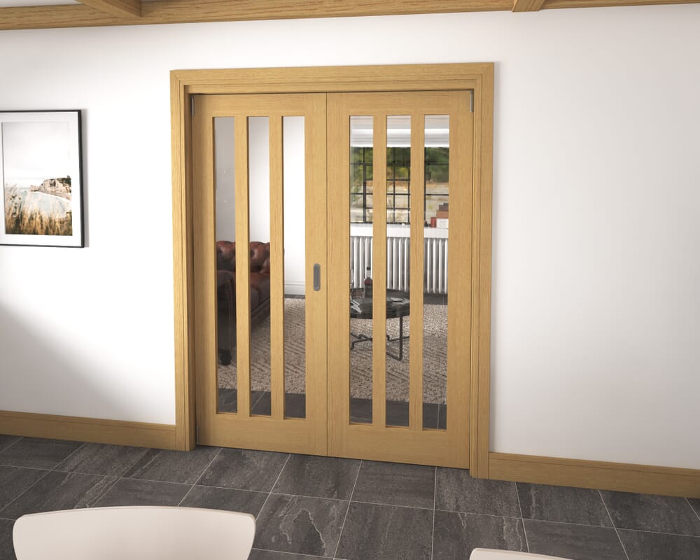 1599x2060x133mm Aston Oak Roomfold Grande (2+0)