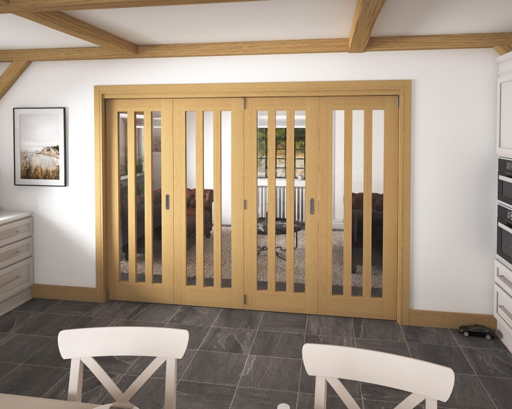 2832x2060x133mm Aston Oak Roomfold Grande (4+0)