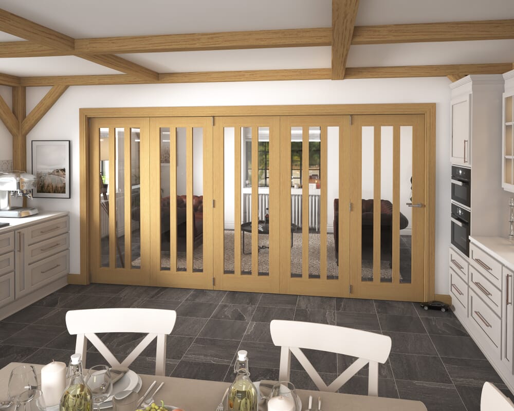 3891x2060x133mm Aston Oak Roomfold Grande (5+0)